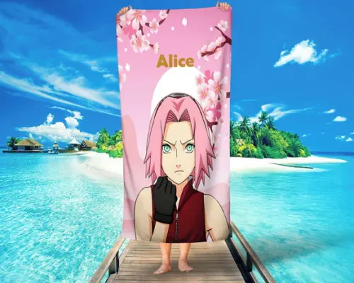 Toalha Personalizda Sakura Anime