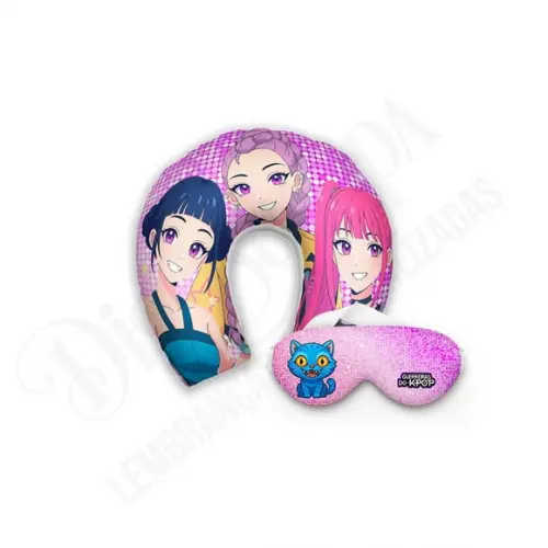 Kit Almofada Pescoço + Mascara Guerreiras K Pop