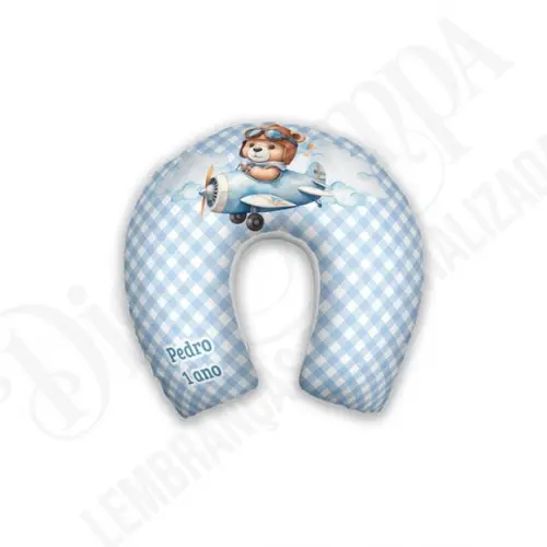 Almofada Pescoço Urso Aviador