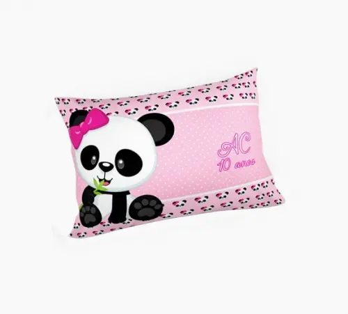 Almofada 20x30cm Panda Rosa