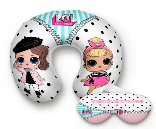 Almofada personalizada + tapa olhos LOL Surprise