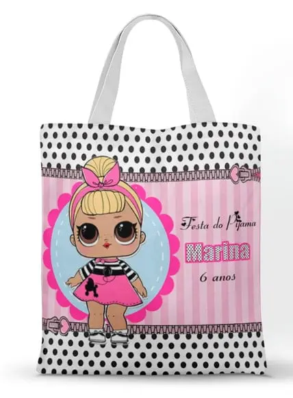 Ecobag ( Sacola Personalizada) Tema Lol Surprise 20x30cm