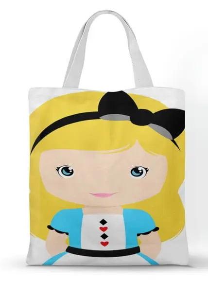 Ecobag ( sacola personalizada) Alice no pais das maravilhas