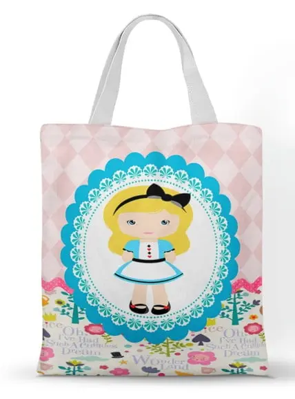 Ecobag ( sacola personalizada) Alice no pais das maravilhas