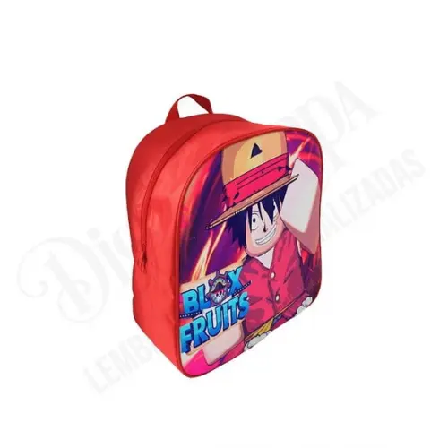 Mochila Personalizada Roblox Blox Fruits One Piece