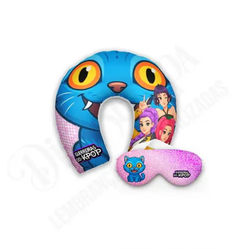 Kit Almofada Pescoço + Mascara Guerreiras K Pop