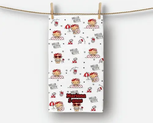 Toalha Lavabo 30x50cm Hello Kitty