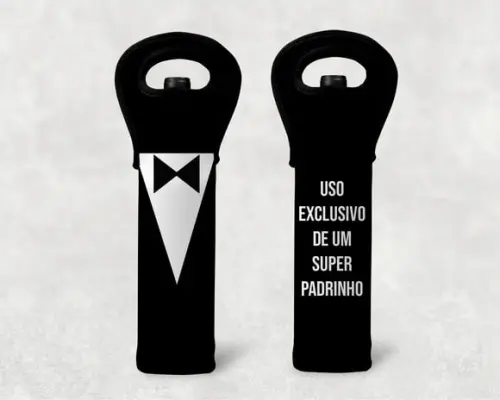 Porta vinho personalizado em neoprene
