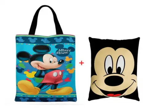 Kit Almofada + Sacola ( ECO BAG) personalizada Mickey