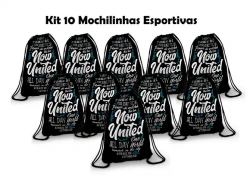 Kit 10 Mochilas esportivas NOWUNITED