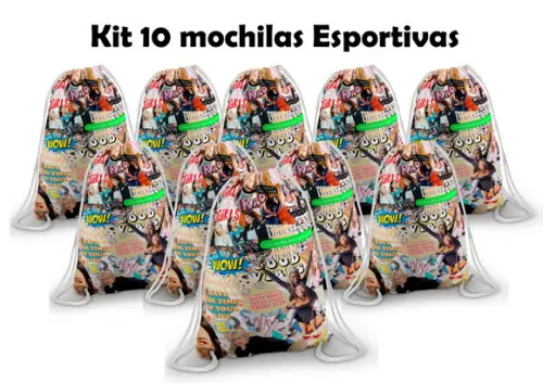 Kit 10 Mochilas esportivas NOW UNITED