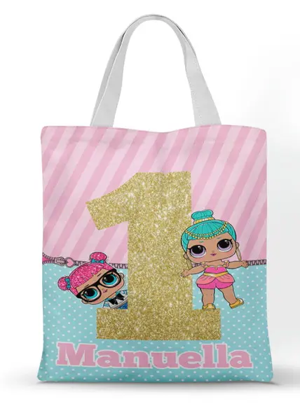 Ecobag ( Sacola Personalizada) Tema Lol Surprise 20x30cm
