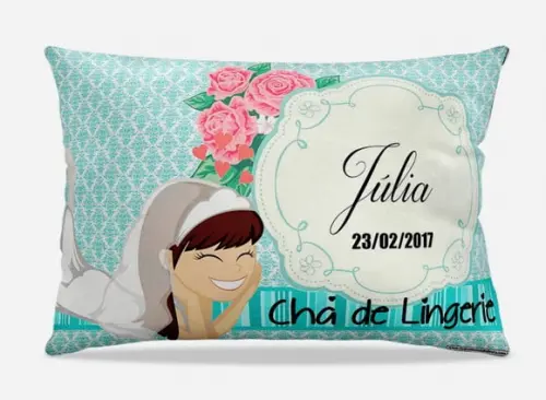 Mini Almofada chá de lingerie 14x19cm