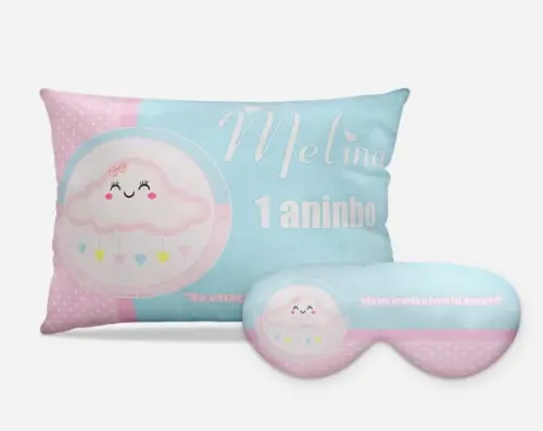 Kit Almofada + tapa olhos Chuva de Benção
