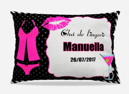 Mini Almofada Chá de lingerie 14x19cm