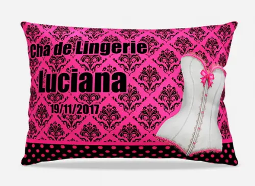 Mini Almofada chá de lingerie 14x19cm