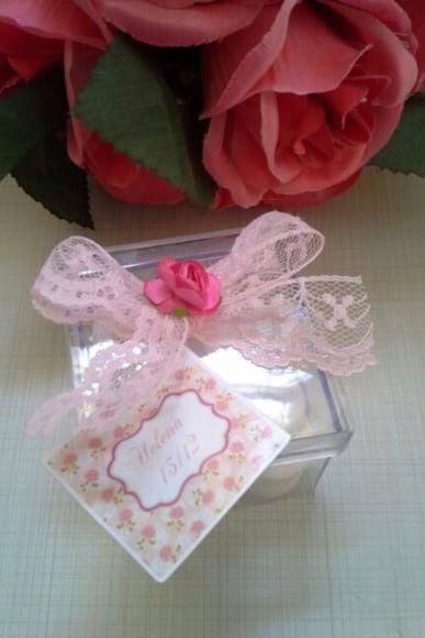 Caixinha de acrílico floral
