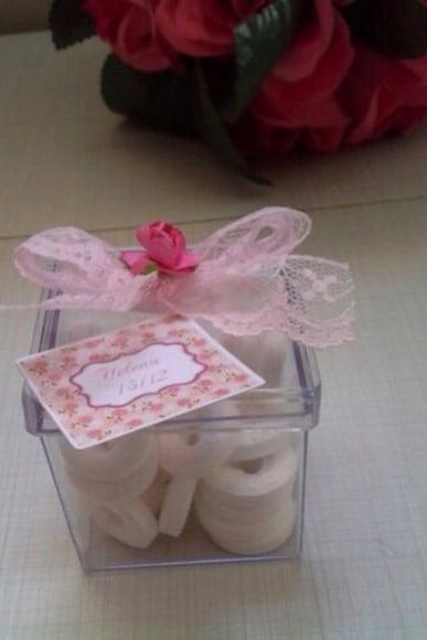 Caixinha de acrílico floral