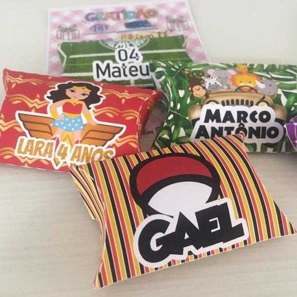 Cartão e caixinha bala Agradecimento