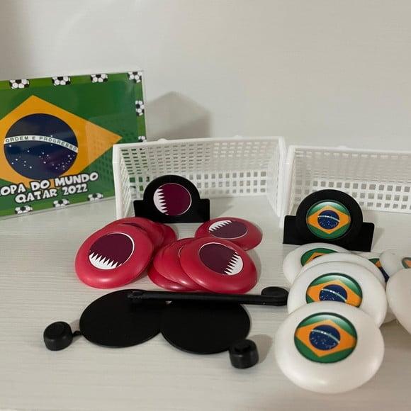 Jogo de Botão Futebol Personalizado Copa do Mundo Duplo