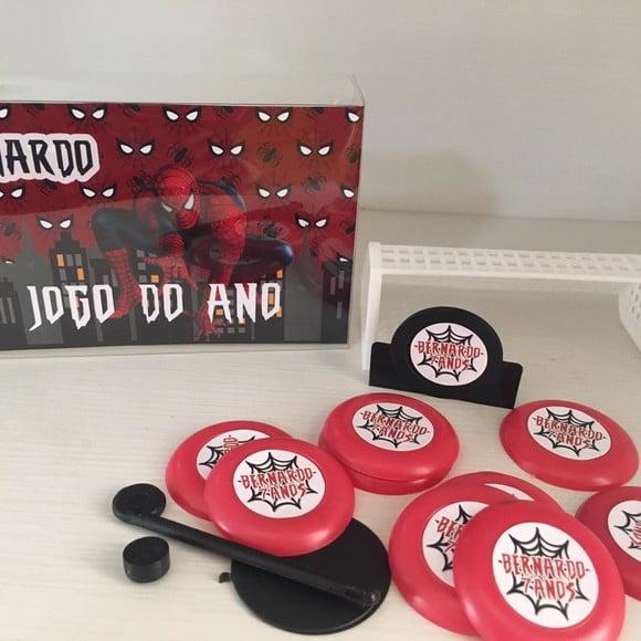 Jogo de Botão Futebol Personalizado Homem Aranha