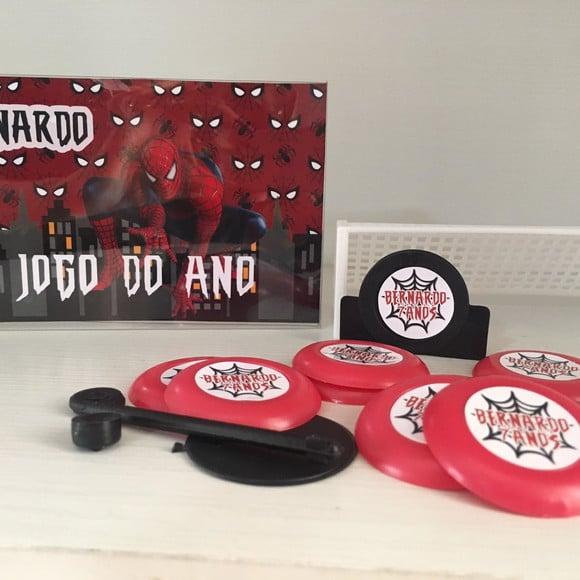 Jogo de Botão Futebol Personalizado Homem Aranha