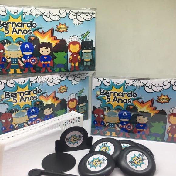 Jogo de Botão Futebol Personalizado Super Heróis
