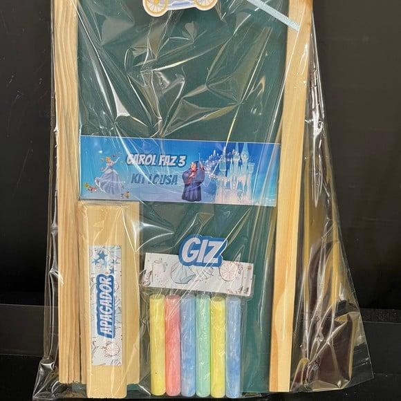 Kit Lousa com Apagador Cinderela