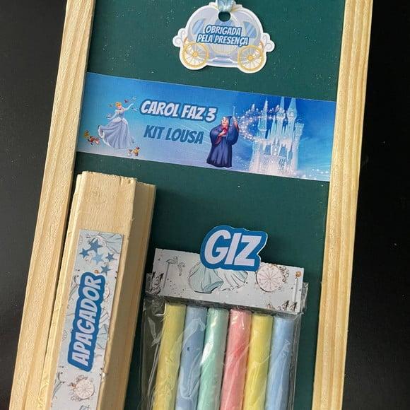 Kit Lousa com Apagador Cinderela