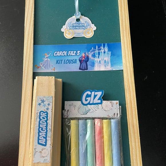 Kit Lousa com Apagador Cinderela