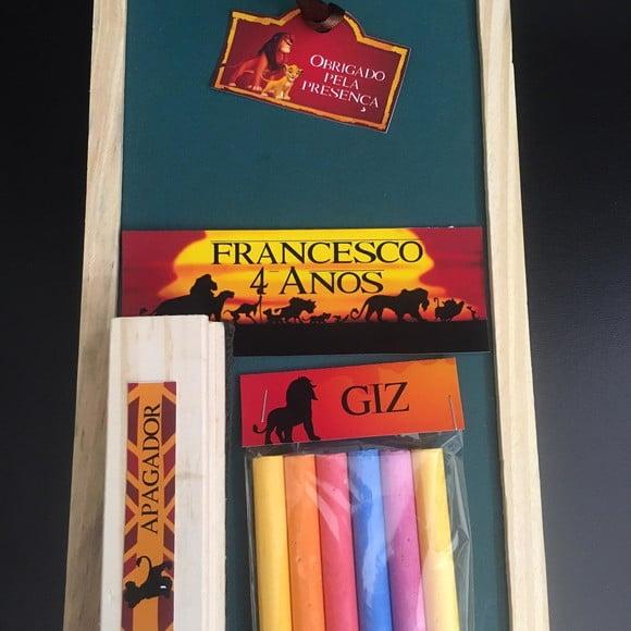 Kit Lousa com Apagador Rei Leão