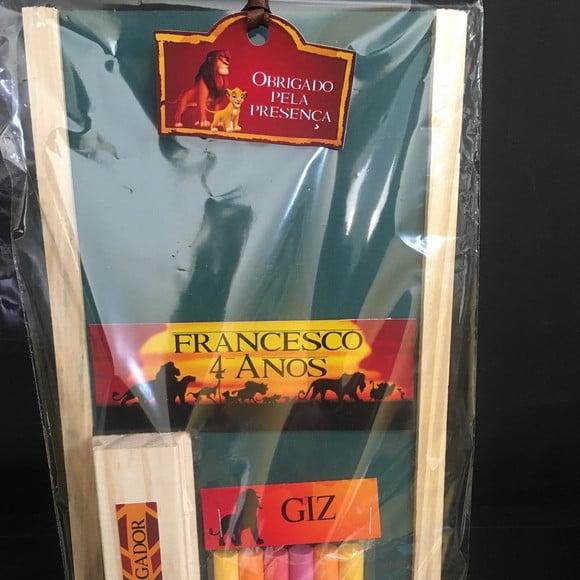 Kit Lousa com Apagador Rei Leão