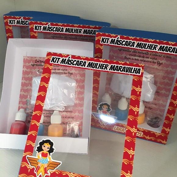 Kit Máscara Tie Dye Mulher Maravilha
