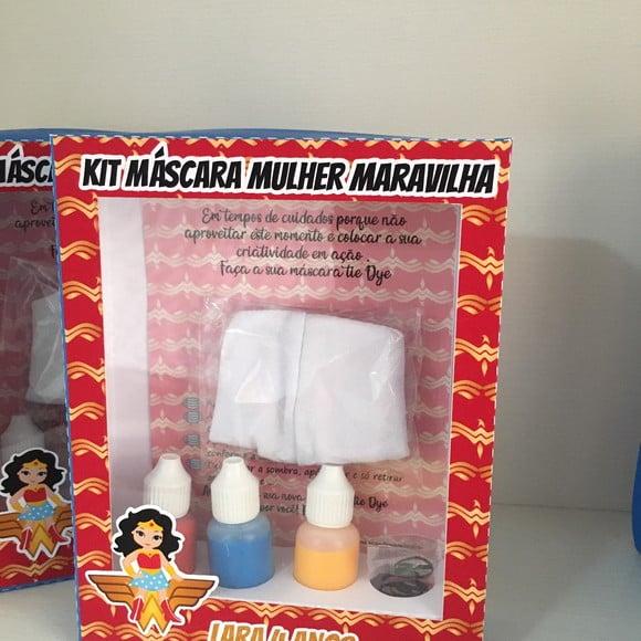 Kit Máscara Tie Dye Mulher Maravilha