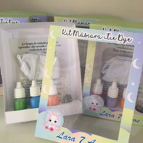 Kit Máscara Tie Dye Unicórnio