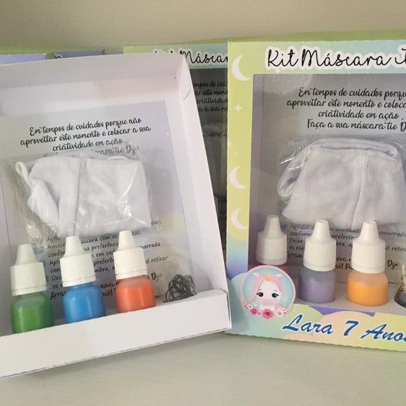 Kit Máscara Tie Dye Unicórnio