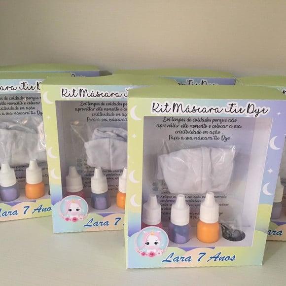 Kit Máscara Tie Dye Unicórnio