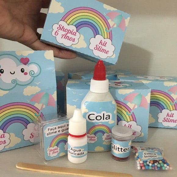 Kit Slime Caixa Chuva de Amor Embalagens Personalizada