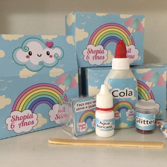Kit Slime Caixa Chuva de Amor Embalagens Personalizada