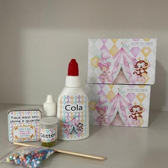 Kit Slime Caixa Circo Rosa Embalagens Personalizadas