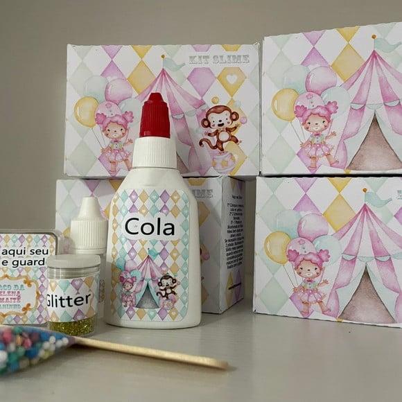 Kit Slime Caixa Circo Rosa Embalagens Personalizadas