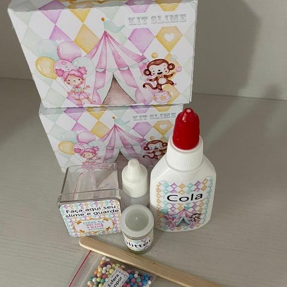 Kit Slime Caixa Circo Rosa Embalagens Personalizadas