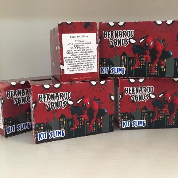 Kit Slime Caixa Homem Aranha Embalagens Personalizada