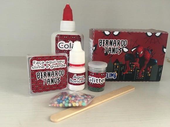 Kit Slime Caixa Homem Aranha Embalagens Personalizada