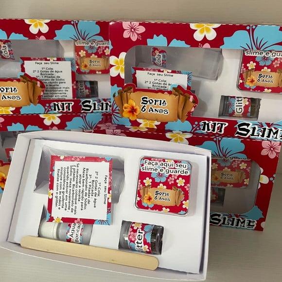 Kit Slime Caixa Havaiano Embalagens Personalizadas