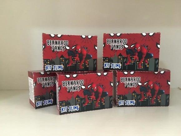 Kit Slime Caixa Homem Aranha Embalagens Personalizada
