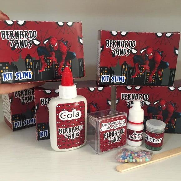 Kit Slime Caixa Homem Aranha Embalagens Personalizada