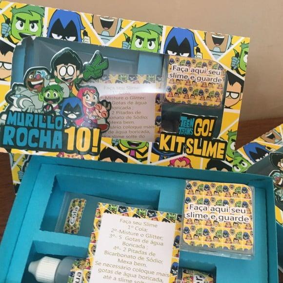 Kit Slime Caixa Jovens Titãs Embalagens Personalizadas