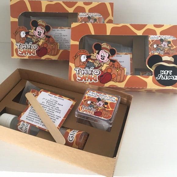 Kit Slime Caixa Mickey Safari Embalagens Personalizadas