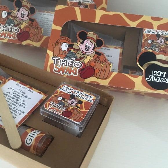 Kit Slime Caixa Mickey Safari Embalagens Personalizadas